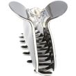 Black and Cream Contrast Trim Hair Clamp – 10cm