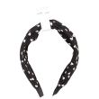 Black and White Heart Print Twist Top Alice Band - Assorted - 5cm Wide