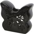 Black Butterfly Cut-Out Ceramic Oil Burner