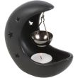 Black Crescent Moon Hanging Oil Burner