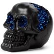 Black Crystal Cave Skull Figurine - Blue (11.5cm)