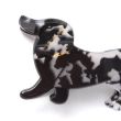 Black Dapple Dachshund Dog Shaped Hair Clamp - 7.5cm