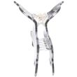 Black Dapple Dachshund Dog Shaped Hair Clamp (7.5cm)
