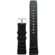 Black Divers Silicon Watch Strap - 18mm