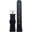Black Divers Silicon Watch Strap with Silver Pin Buckle - 18mm