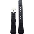 Black Divers Silicon Watch Strap with Silver Pin Buckle - 14mm