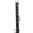 Black Leather Belt with Chain and Hook Details – Large