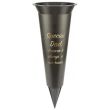 Graveside Flower Vase – Special Dad Tribute (Black)
