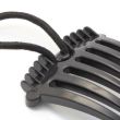 Black Plastic Ponytail Bumper Comb with Elastic - 6cm