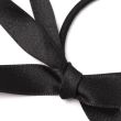 Black Satin Hair Bow with Elastic - 14cm