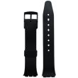 Black Silicone Swatch Replacement Watch Strap - 12mm