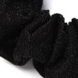 Black Sparkle Fabric Hair Scrunchie - 10cm