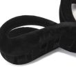 Black Velvet Flocked Bow Shaped Hair Clamp - 12cm
