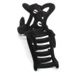 Black Velvet Flocked Bow Shaped Hair Clamp - 12cm
