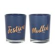 Wholesale Blue Festive Tealight Holder 