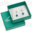 Blue Moon & Stars Mother of Pearl Shell Stud Earrings - 2 pairs