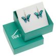 Blue Paua Shell Butterfly Hook Earrings