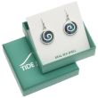 Blue Paua Shell Spiral Hook Earrings with gift box