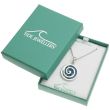 Blue Paua Shell Spiral Pendant Necklace in Gift Box