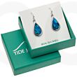 Blue Paua Shell Teardrop Hook Earrings