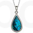 Blue Paua Shell Teardrop Pendant Necklace