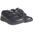 Boys' School Uniform Shoes with Velcro Fastening - UK 4 - Black