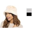 Ladies Faux Fur Bucket Hat - Assorted Colours 