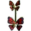 Butterfly Design Belly Bar - 20mm