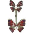 Butterfly Design Belly Bar - 20mm