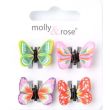 Butterfly Design Mini Clamps - Assorted Colours (1cm)