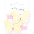Butterfly Motif Jersey Ponios - Assorted Colours (7mm x 2.5cm)