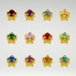 Caflon Blu Clawset Mini Gold Ear Piercing Studs - Assorted Birthstones