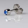Caflon Blu Mini September White Stainless Sapphire Birthstone Ear Piercing Studs
