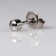 Caflon Blu Mini White Stainless Ball Ear Piercing Studs