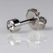Caflon Blu Regular April White Stainless Crystal Birthstone Ear Piercing Studs