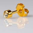 Caflon Blu Regular Gold April Crystal Birthstone Ear Piercing Studs