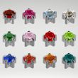 Caflon Blu White Claw Ear Piercing Studs - Assorted Birthstones