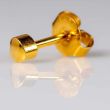 Caflon Blue Regular Gold Heart Shaped Ear Piercing Studs