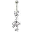 Calling Planet Saturn Design Belly Bar - 10mm