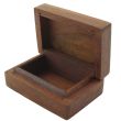 Carved Wooden Storage Box with Hinged Lid