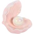 Ceramic Clam Shell Trinket Dish with Pearl Detail