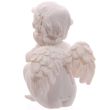 Wholesale White Cherub Sitting with Red Heart Gem