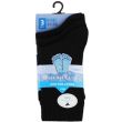 Children's Cotton Lycra Black Ankle Socks - Pack of 3 (UK - 9-12)