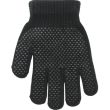 Childrens Plain Knitted Gripper Gloves - Black