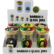 Clear Bamboo & Glass Jars (108 x 65mm) 