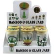 Clear Bamboo & Glass Jars (88 x 55mm) 