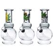 Clear Mini Glass Water Pipe with Assorted Stickers (6inch)