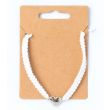 Adjustable Cord Bracelet With Silver Charm - Assorted 