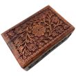 Flower Design Wooden Storage Box (15.5x10cm)