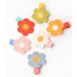 Wholesale Crochet Flower Hair Clips (pack of 2) - Assorted Colours 
